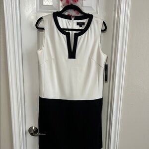 Tahari Black and White Mini Dress